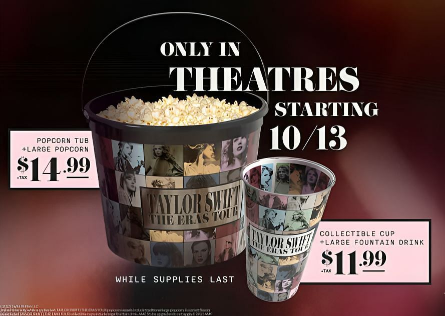 Taylor Swift Cinemark AMC Eras Tour popcorn bucket Price, collectible