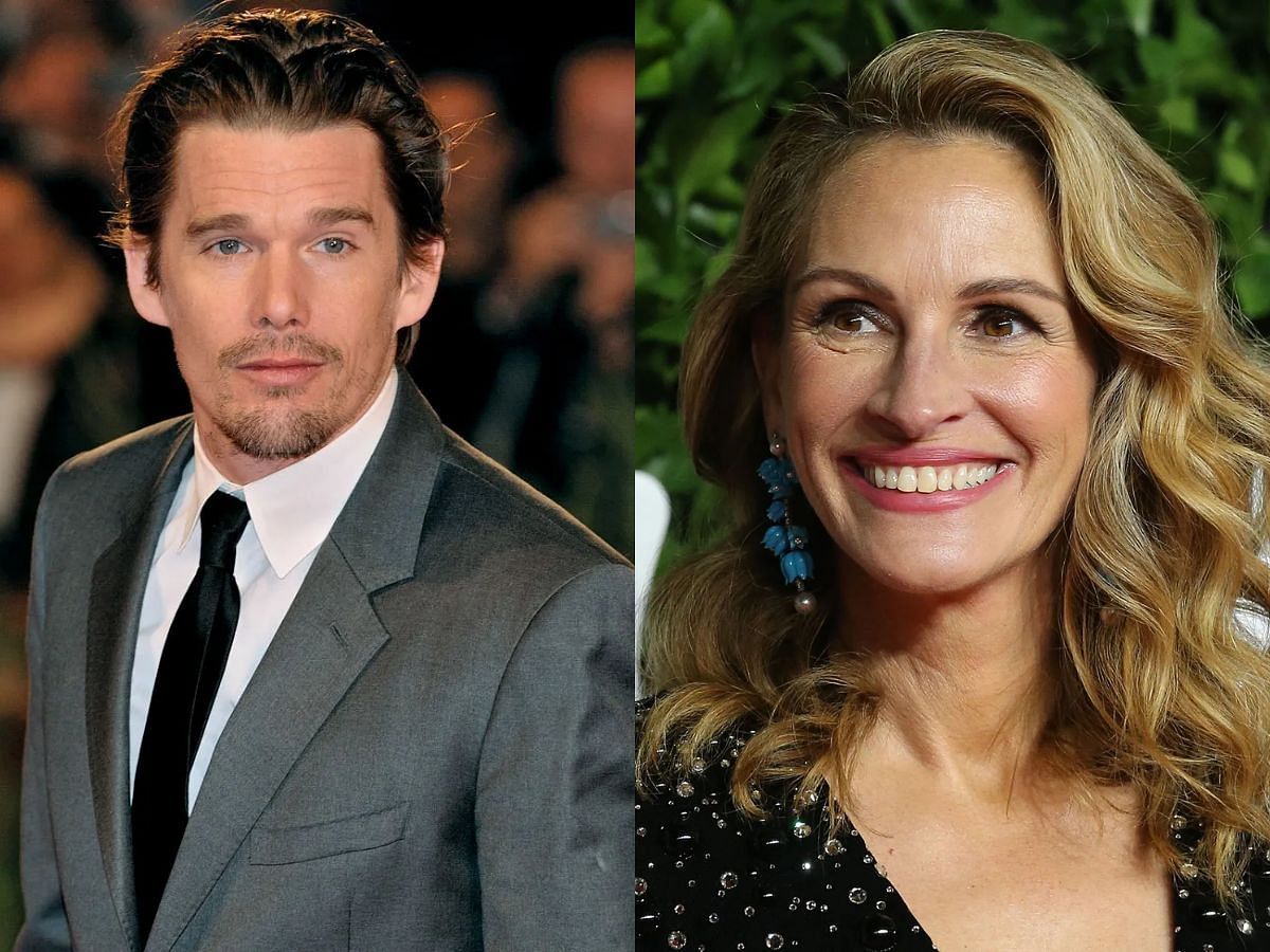 Ethan Hawke dons the role of Clay, while Julia Roberts plays Amanda in this upcoming movie (Image via Getty)