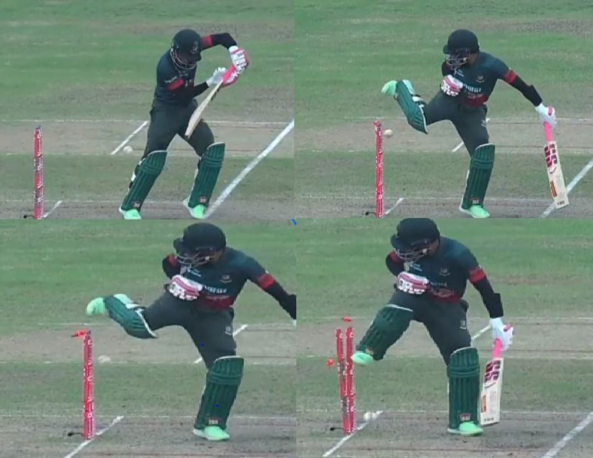 Rahim could not believe his luck after seeing the stumps dislodged