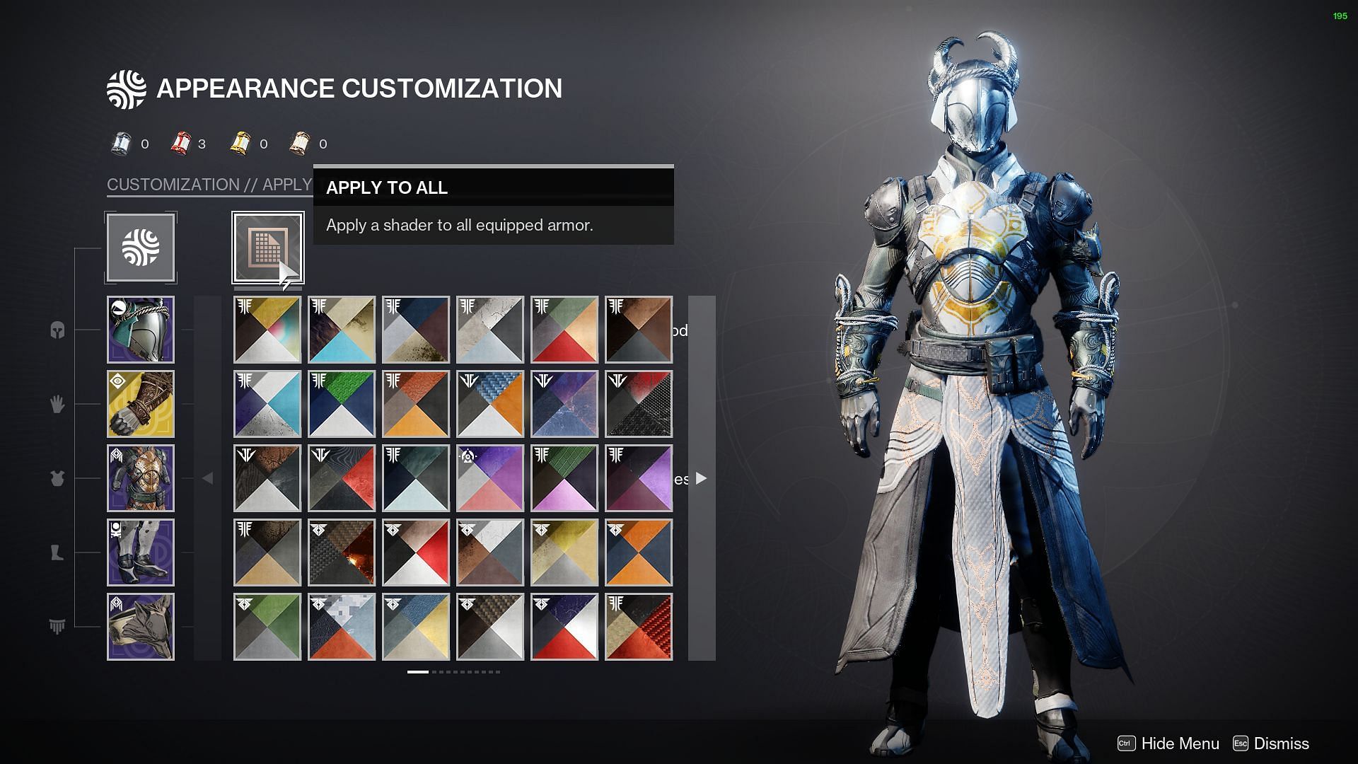 Shaders in Destiny2 (Image via Bungie)