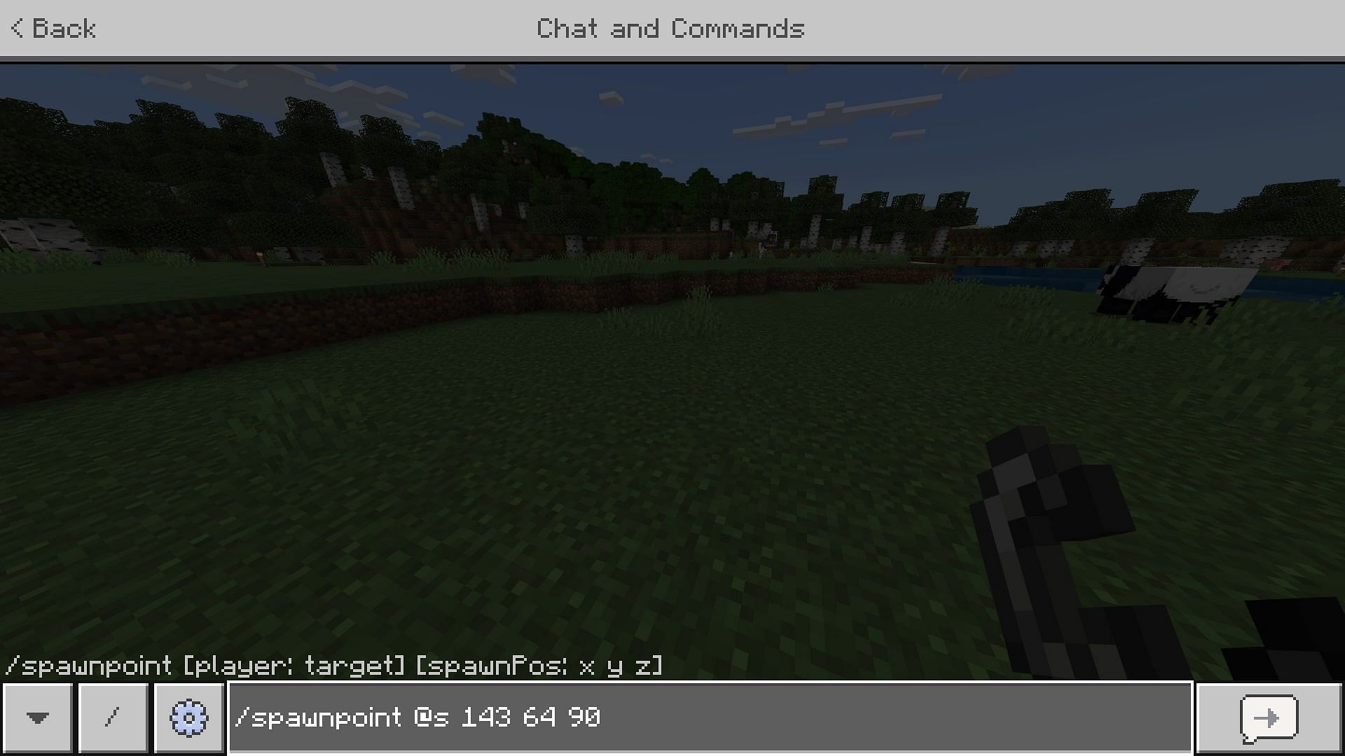 Set your spawn point at the particular coordinates using this command (Image via Mojang)