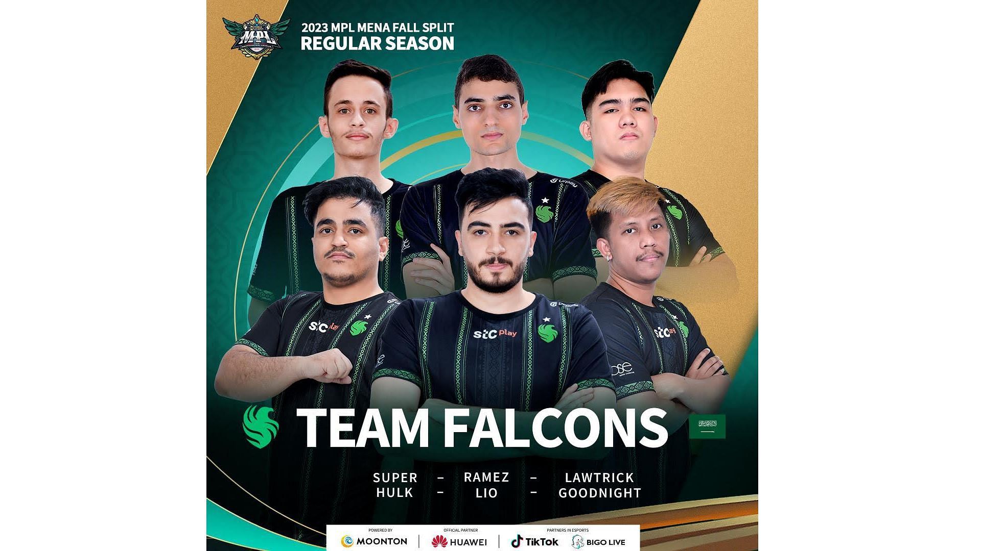 Team Falcons is the newcomers in MLBB pro scene (Image via Moonton Games)