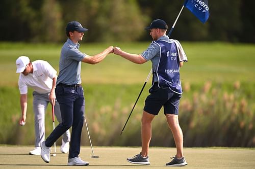 Nicolai Hojgaard and Christian Christensen at the Hero Cup (Image via Getty)