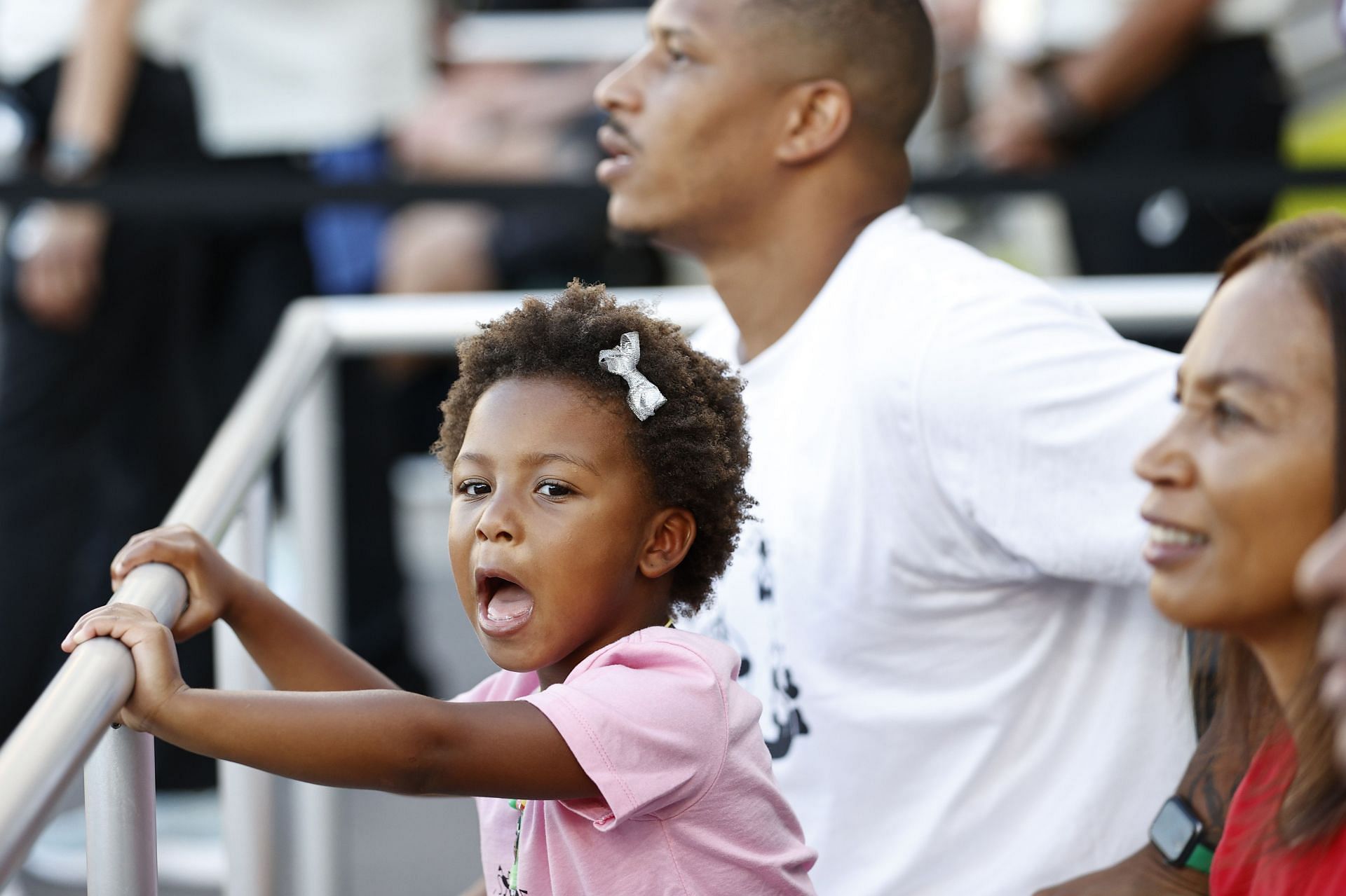 Felix&#039;s daughter Camryn at World Athletics Championships Oregon22 - Day One