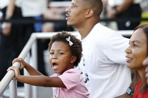 Felix's daughter Camryn at World Athletics Championships Oregon22 - Day One