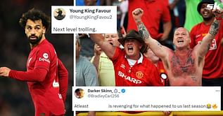 “This clears the 7-0”, “He is so United” – Fans react as Manchester United star copies Mo Salah’s Liverpool celebration against Egypt