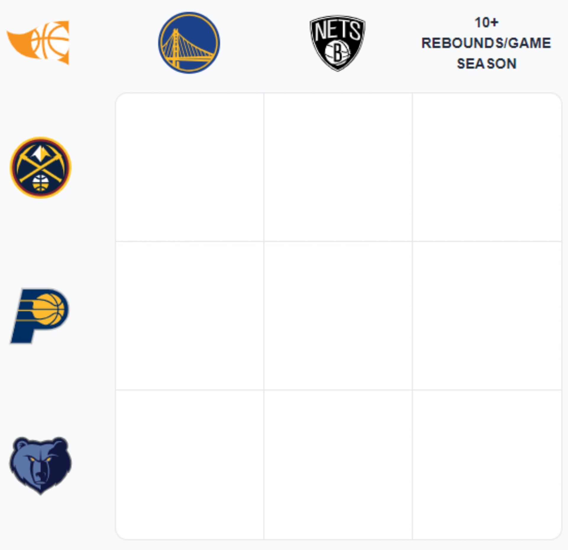 NBA Immaculate Grid - September 7