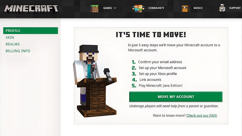 Minecraft: How to Migrate Your Account