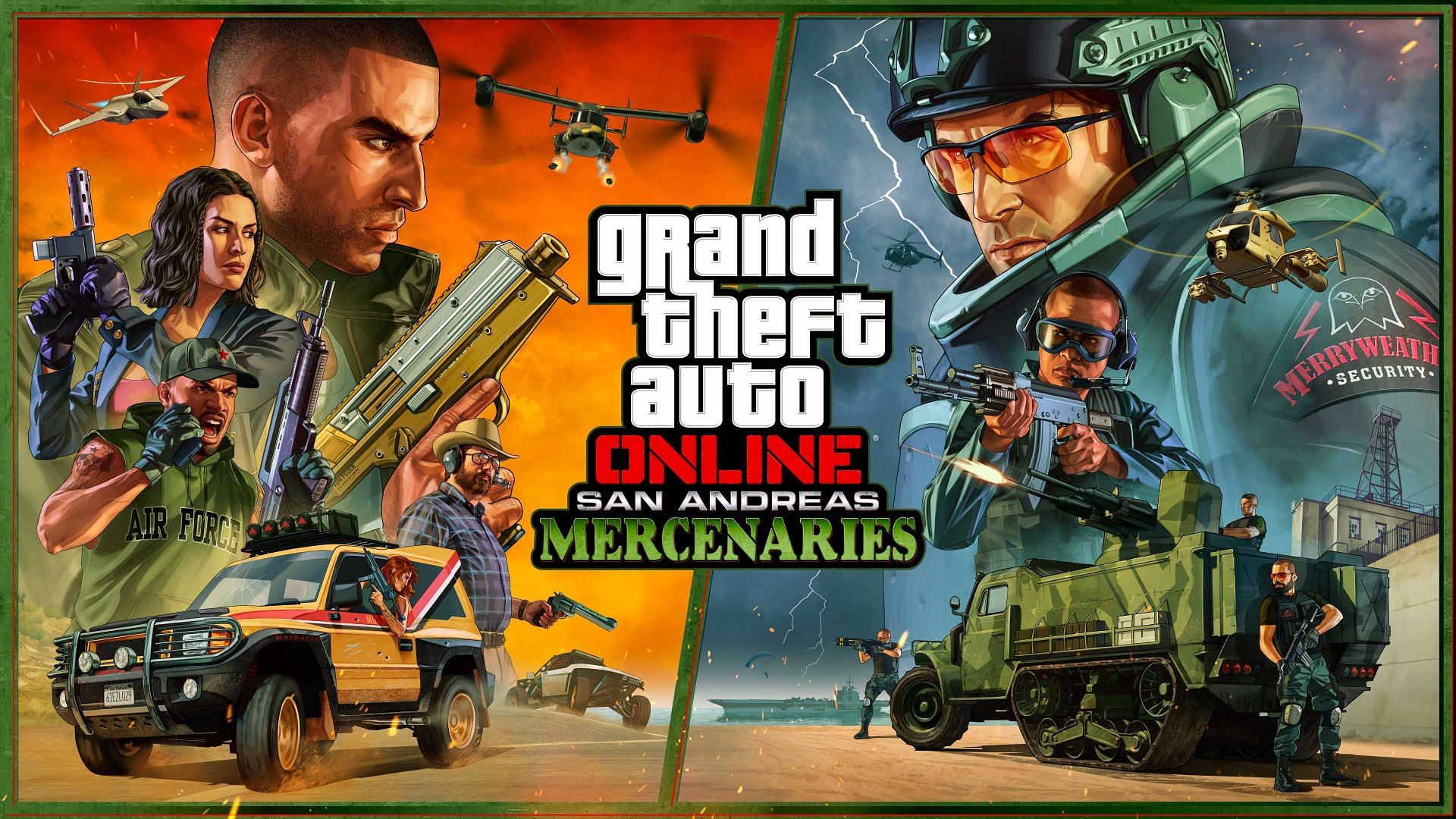 San Andreas Mercenaries was the most recent patch when this article was written (Image via Rockstar Games)