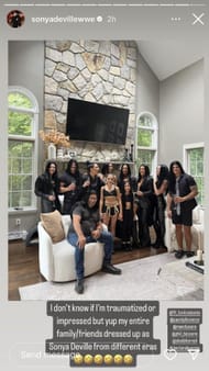 Liv Morgan and Mandy Rose were at Sonya Deville's party