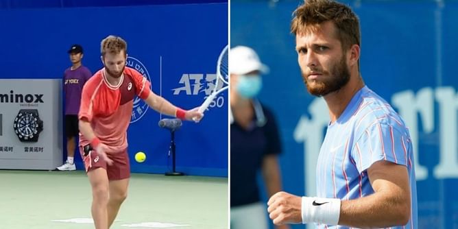 "I should do it lot, maybe every point in the future" - Corentin Moutet jokes about becoming a full-time underarm server