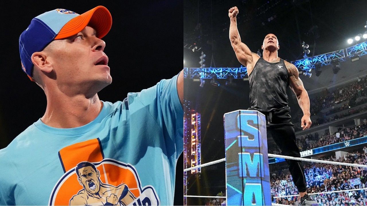 WWE सुपरस्टार्स जॉन सीना और द रॉक 
