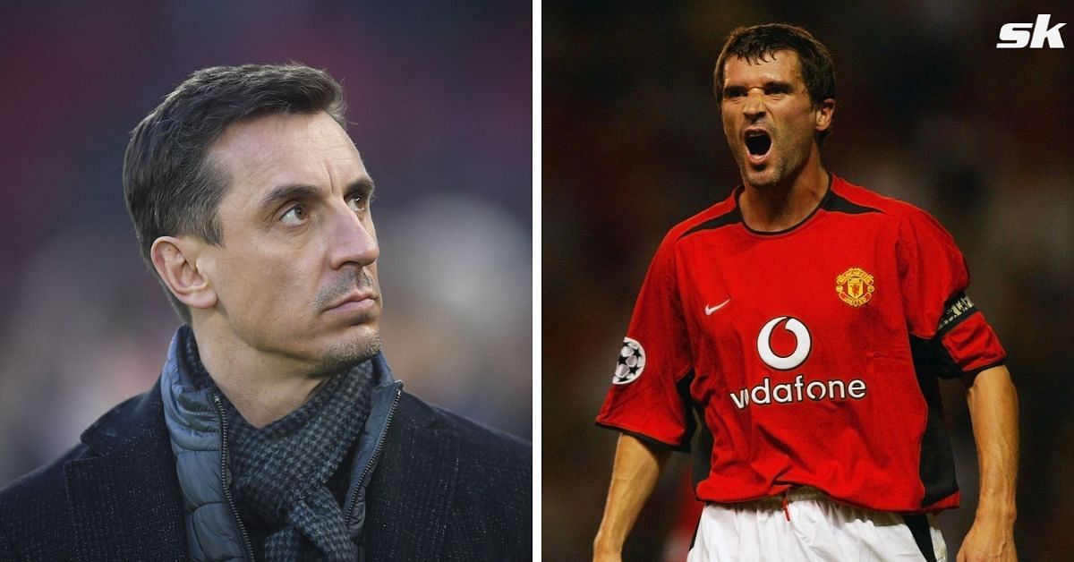 Arsenal midfielder Declan Rice (not in pic) earns high praise from Manchester United legend Gary Neville.