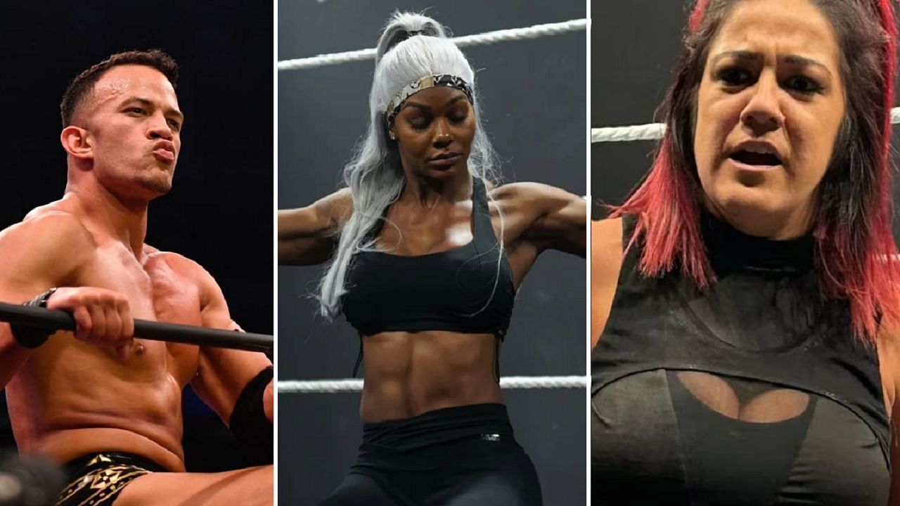 Ricky Starks (left); Jade Cargill (middle); Bayley (right)