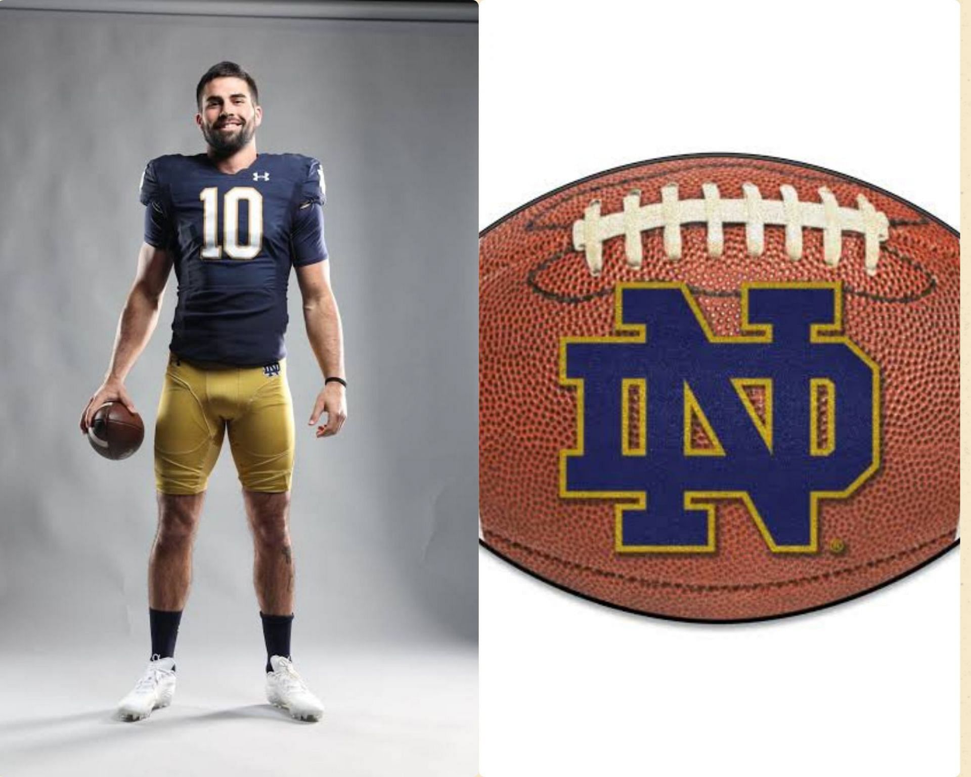 Notre Dame football quarterback, Sam Hartman 