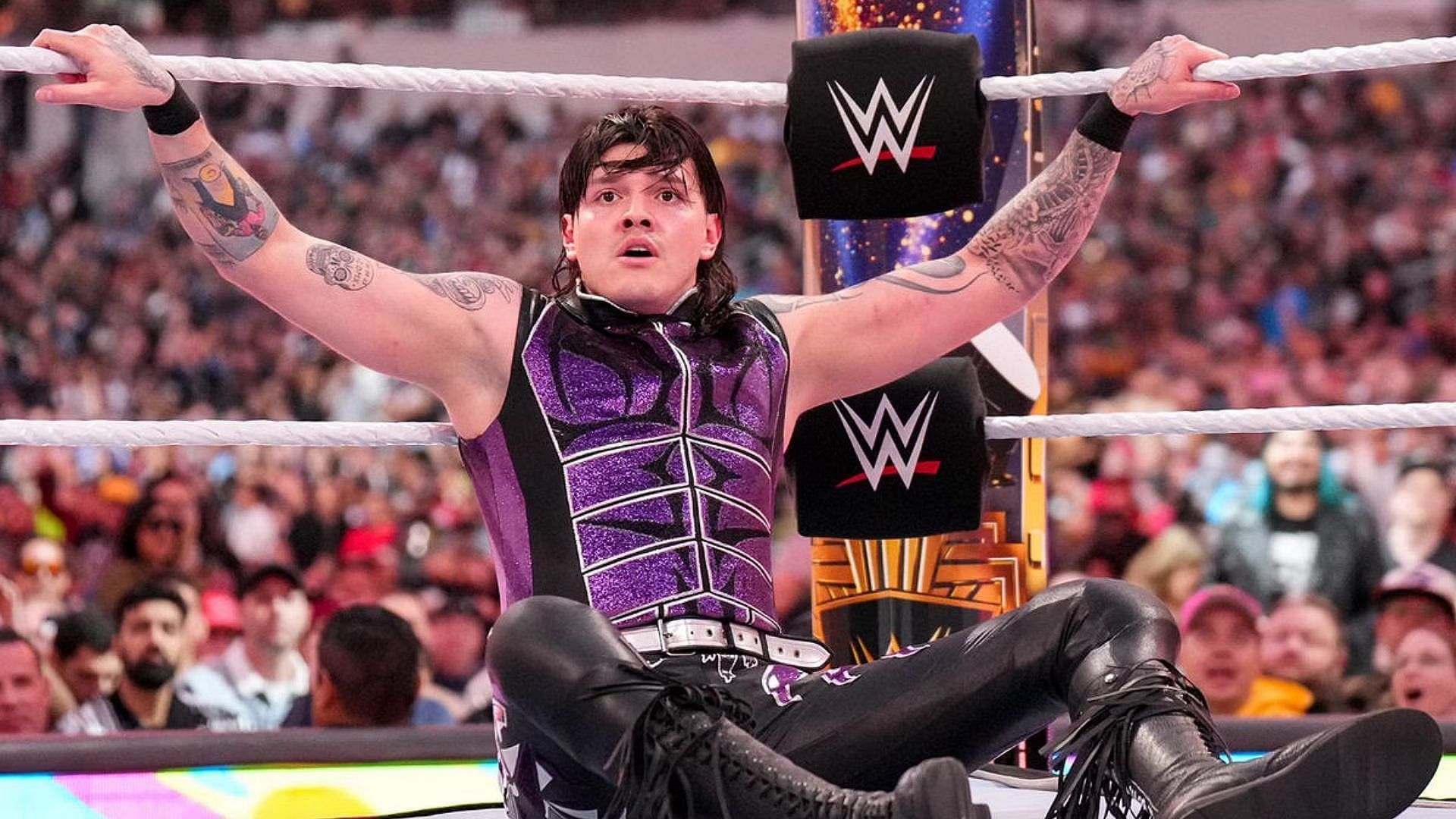 Dominik Mysterio during a match. Image Credits: wwe.com