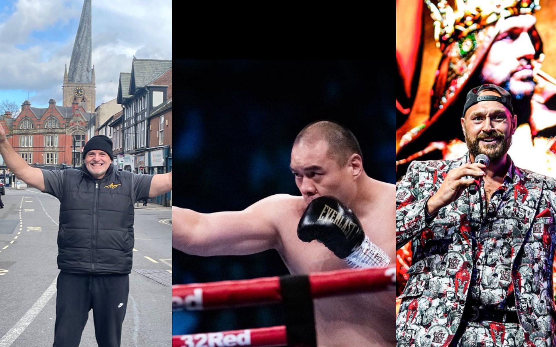 John Fury, Zhilei Zhang, Tyson Fury (Image Courtesy - @gypsyjohnfury, @zhileibangbangzhang, @tysonfury on Instagram)