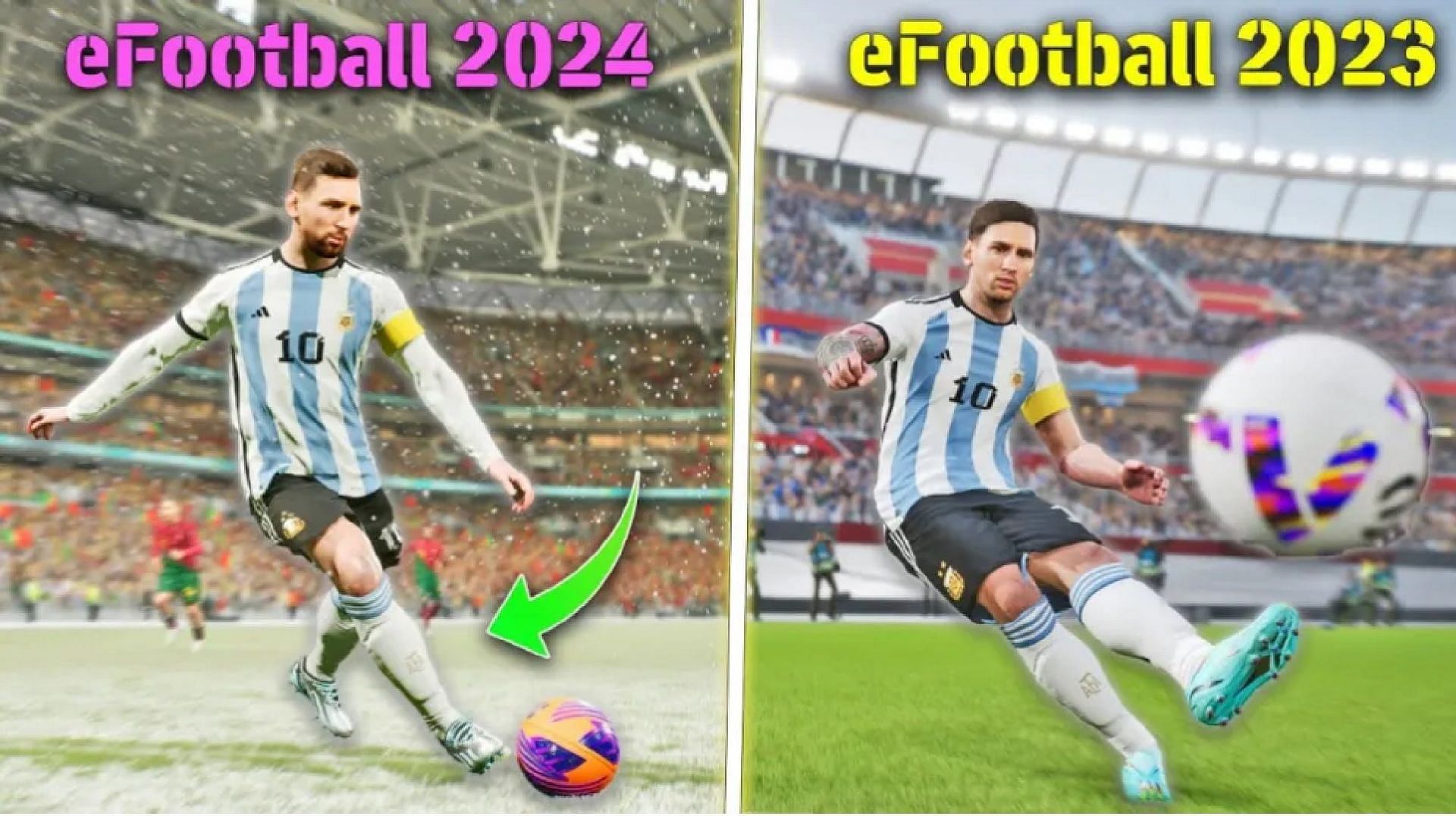 Grass texture in eFootball 2024 (Image via Konami)