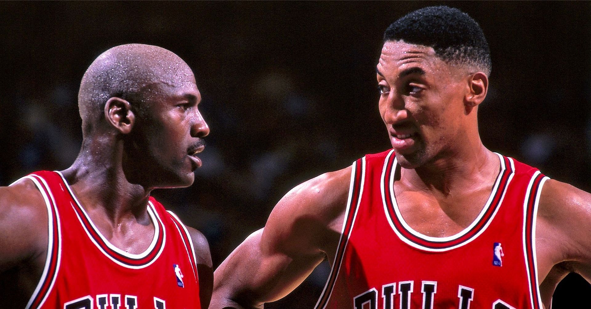 Chicago Bulls legends Michael Jordan and Scottie Pippen