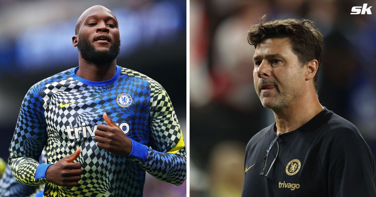 Chelsea striker Romelu Lukaku (left) and manager Mauricio Pochettino
