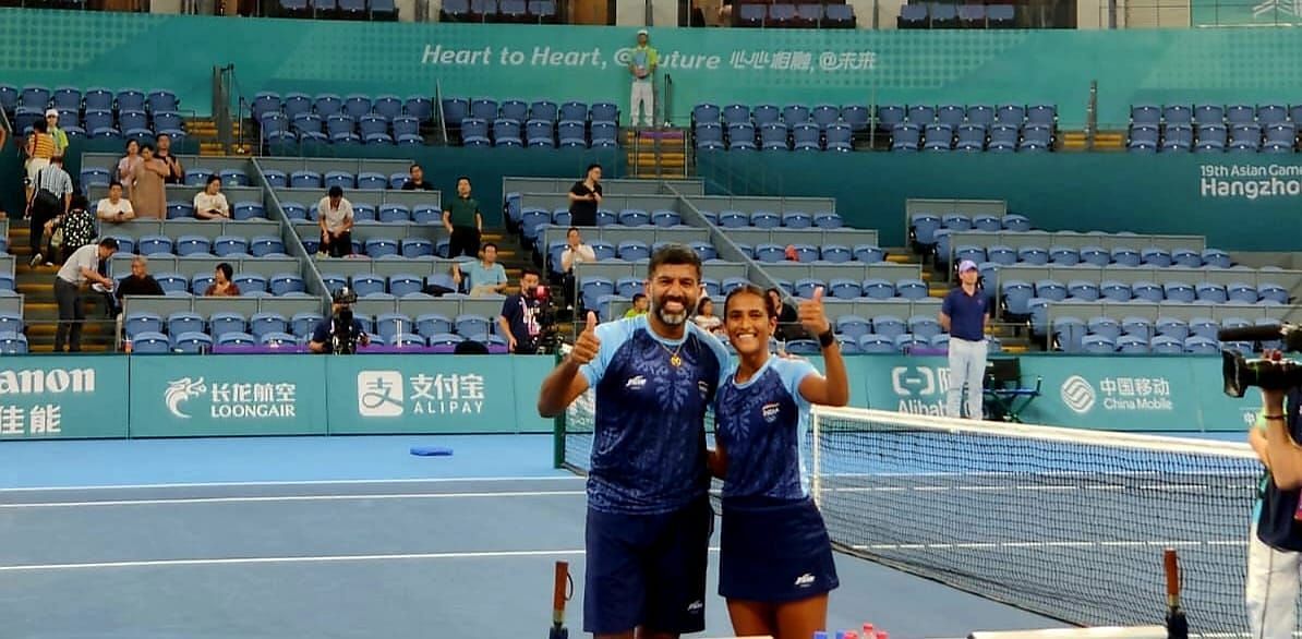 Rohan Bopanna and Rutuja Bhosale