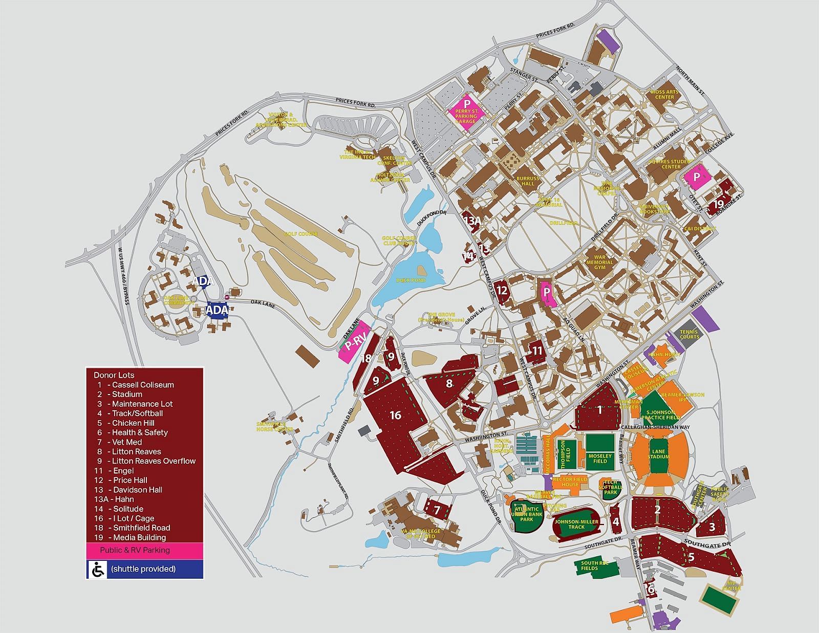 Virginia Tech Stadium Map