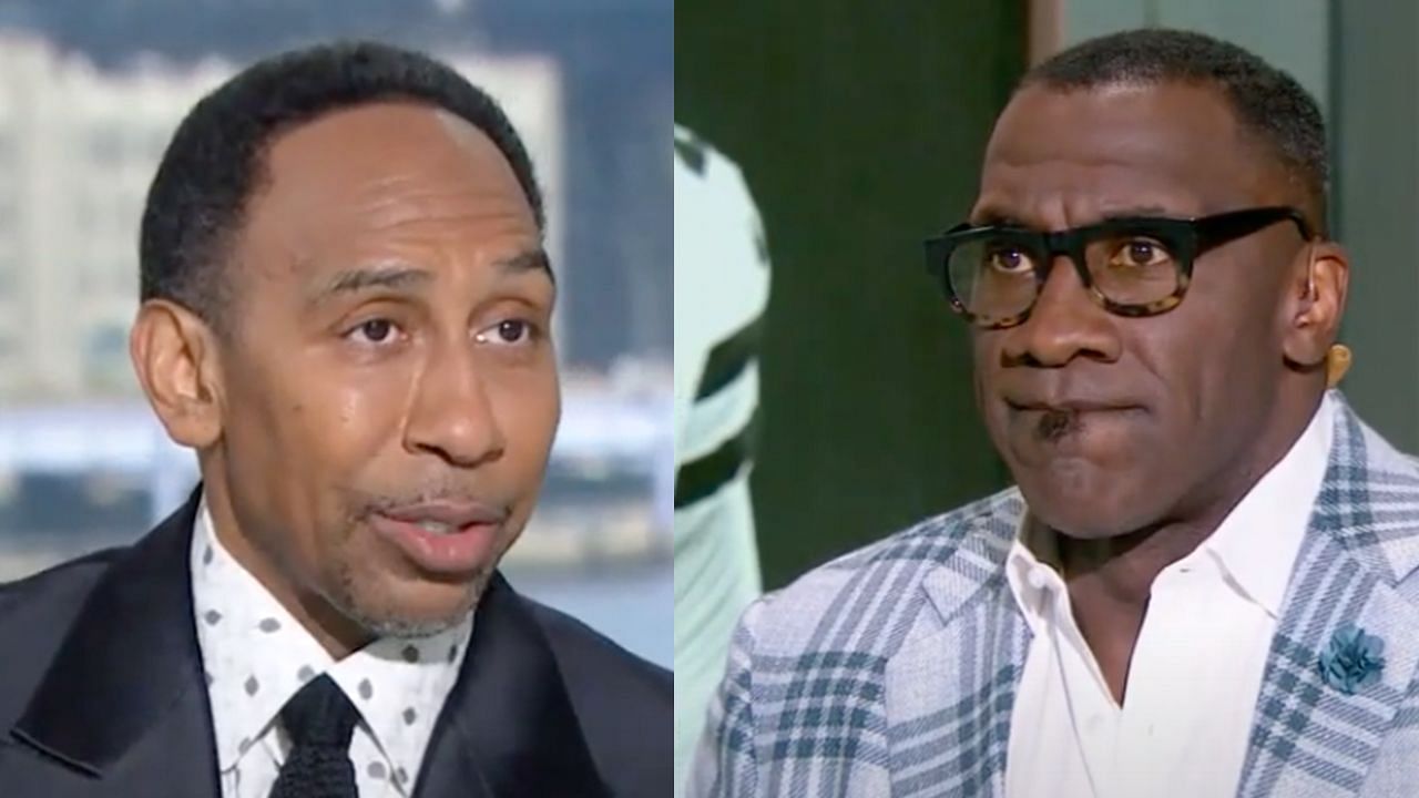 Stephen A. Smith (L) stands up for Shannon Sharpe (R) after latest blunder