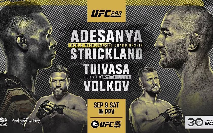 UFC 293 event poster (Image via UFC)