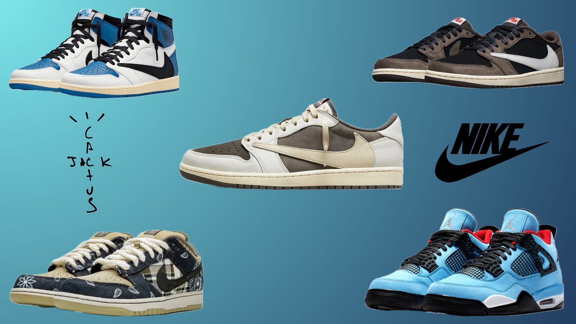 Travis Scott x Nike sneakers sold for high resale prices (Image via Nike)