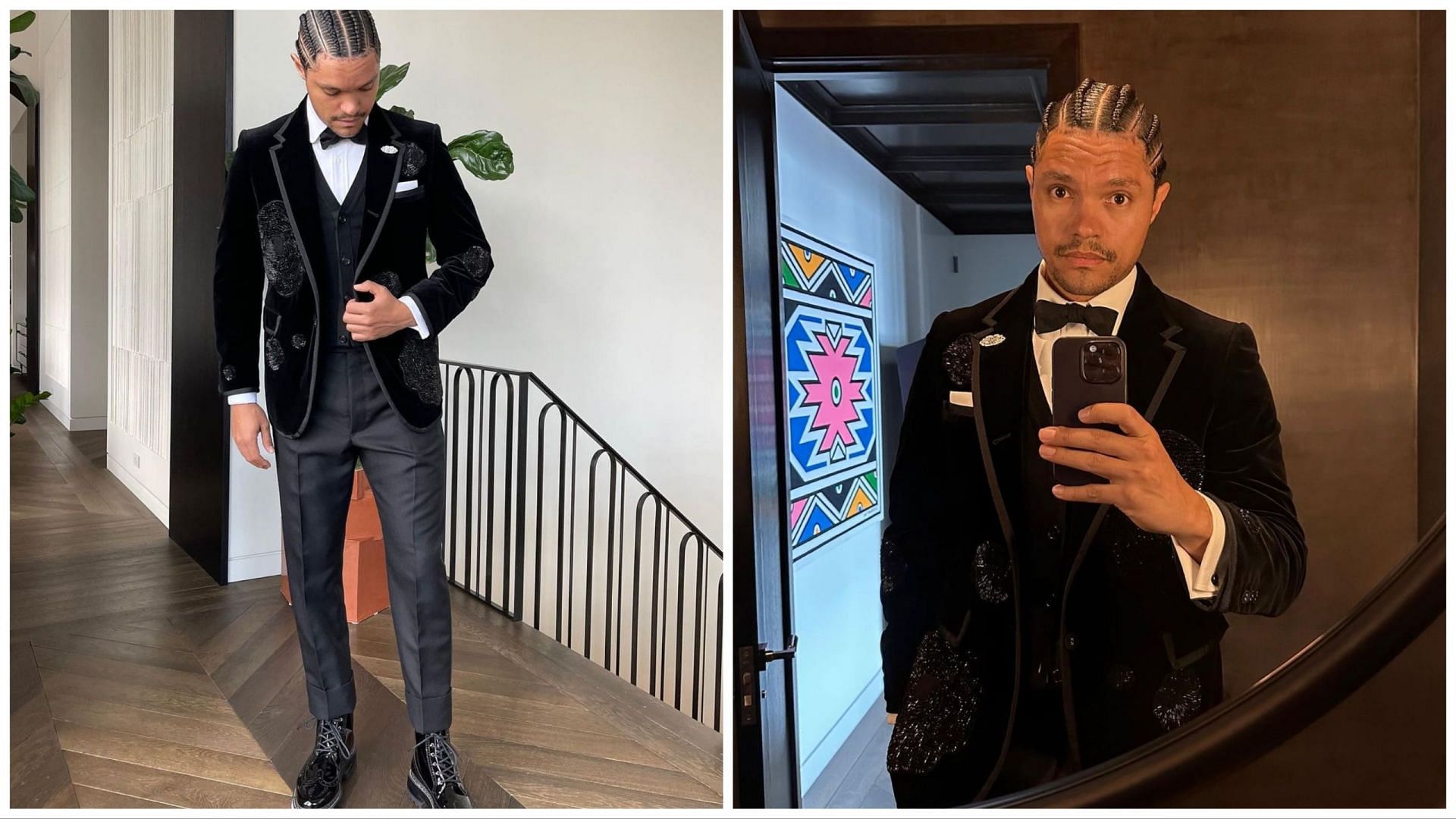 Two Portraits of Trevor Noah (Images via official Instagram @trevornoah)