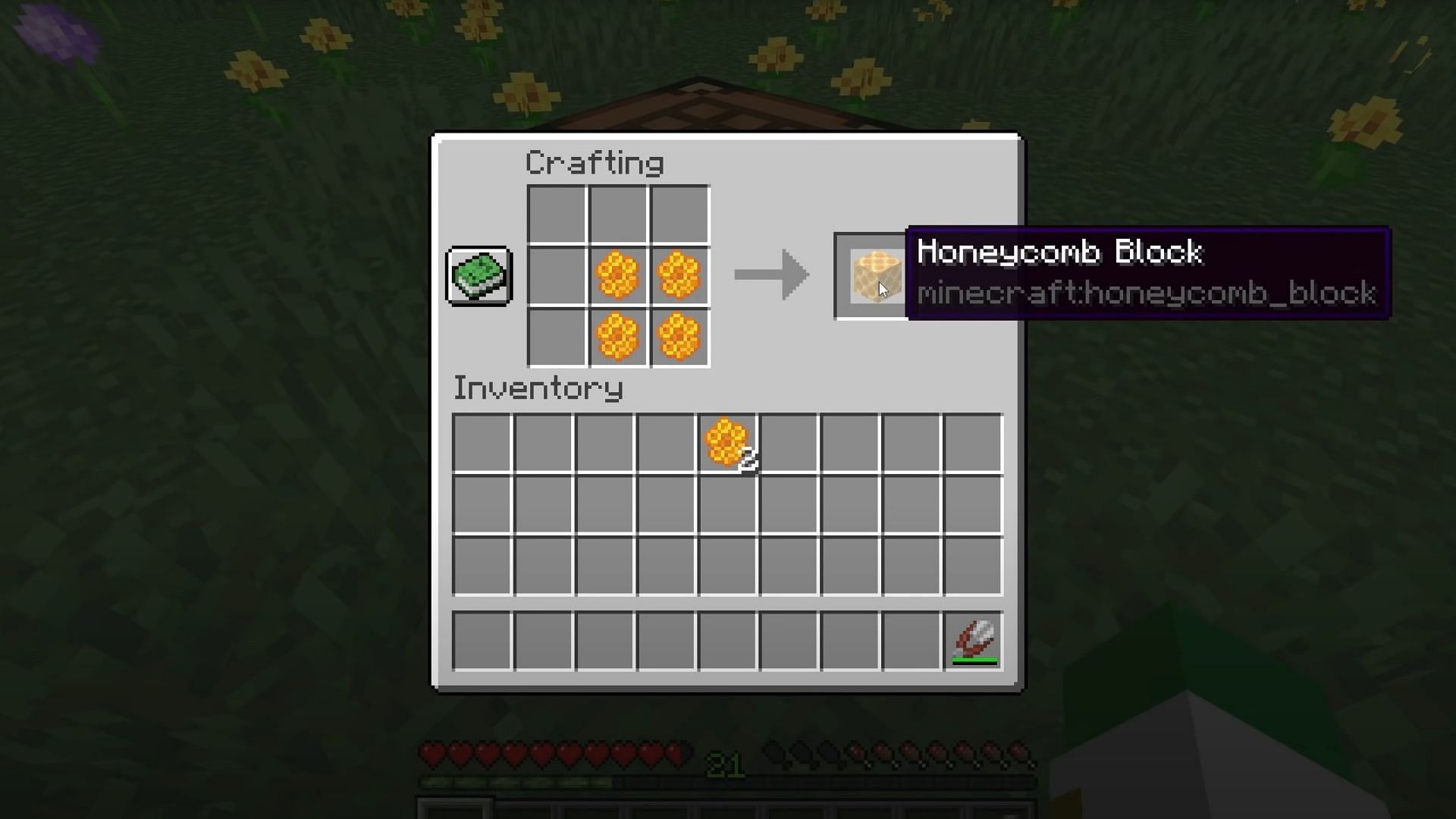 Honeycomb block in Minecraft (Image via Mojang Studios)