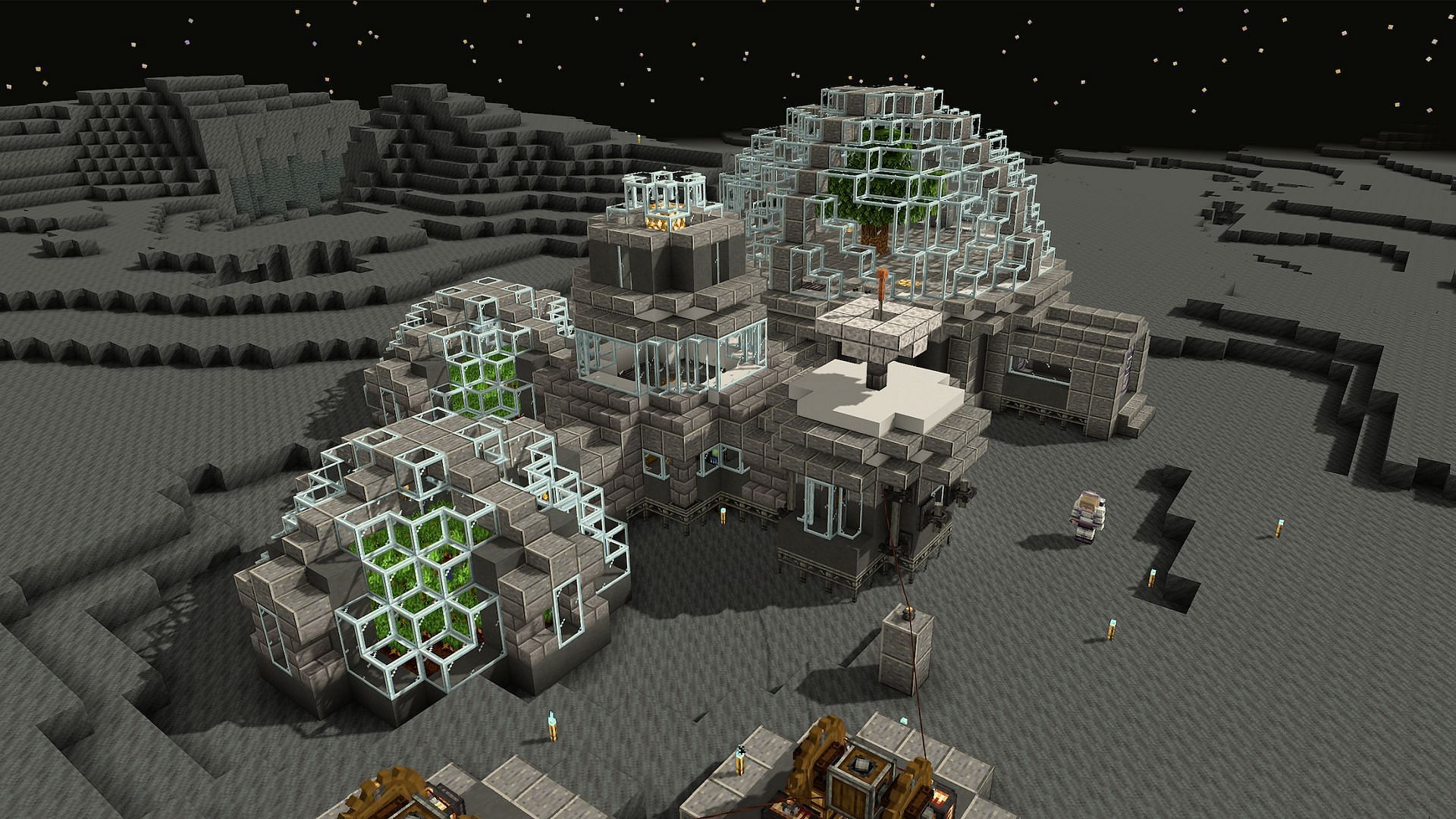 Ad Astra allows Minecraft players to travel to multiple new planets and planetoids like the moon (Image via AlexNijjar/Modrinth)
