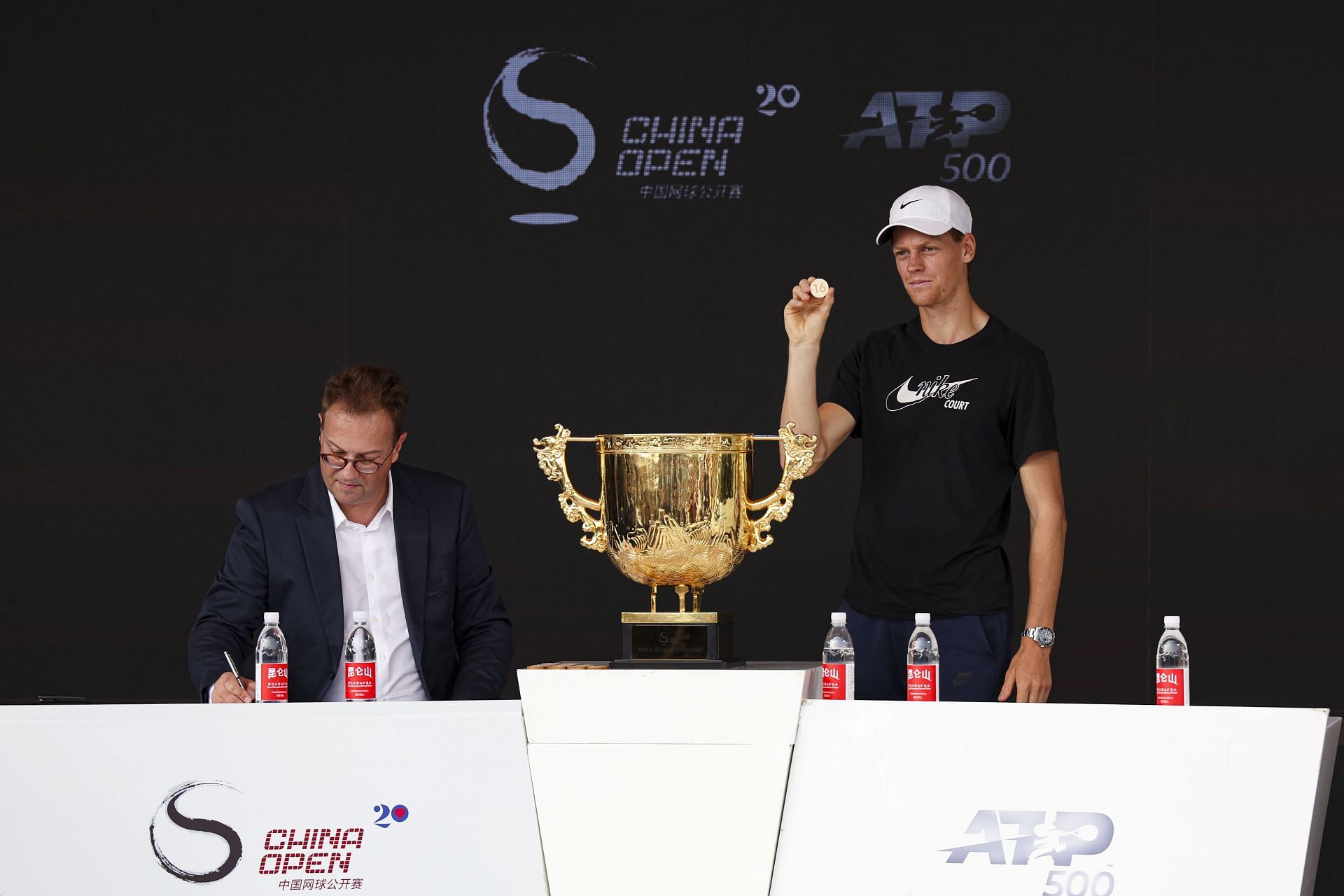 Jannik Sinner pictured during China Open draw ceremony