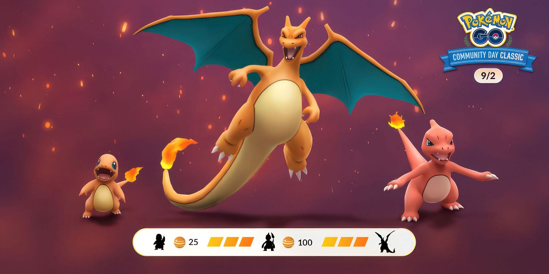 Charmander Charmeleon and Charizard in Pokemon GO