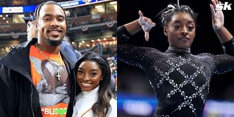 "I can't wait to watch you back out there" - Simone Biles' husband Jonathan Owens reacts to the 26-year-old reaching Belgium for World Championships
