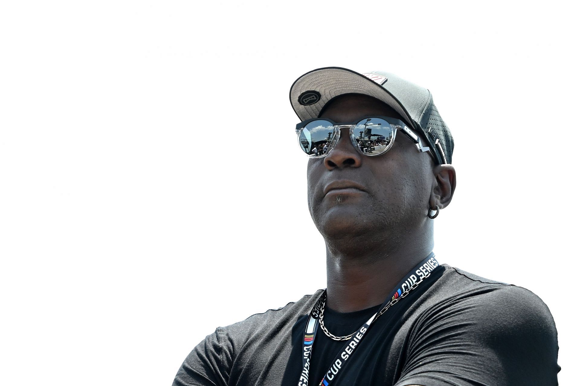 Michael Jordan at the NASCAR Cup Series Ally 400 - Qualifying