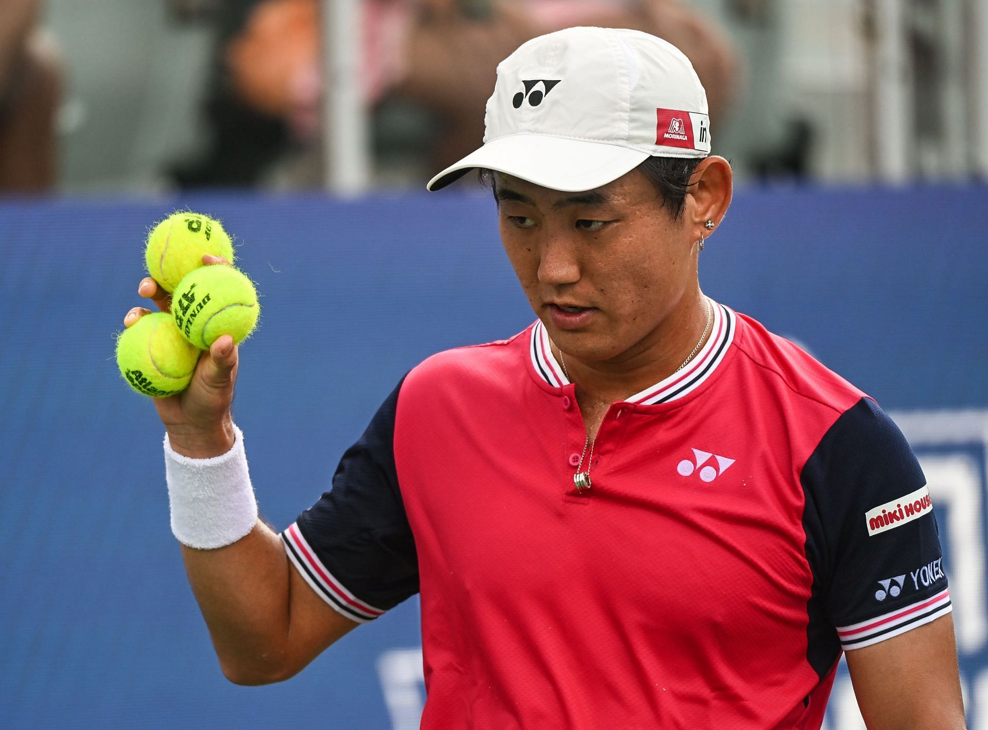 Yoshihito Nishioka pictured in a tennis tournament