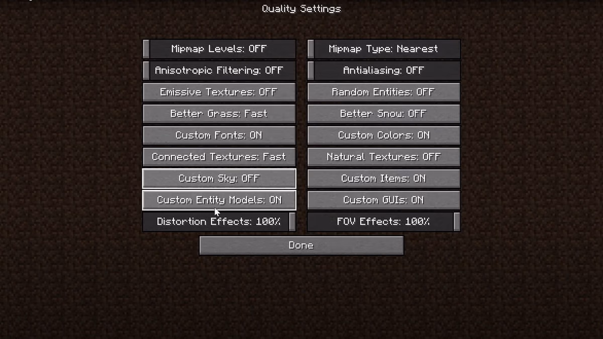 Best optifine shader settings for minecraft