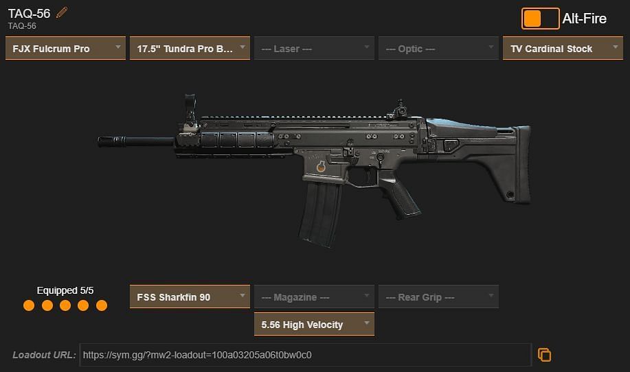 TAQ-56 loadout (Image via sym.gg)