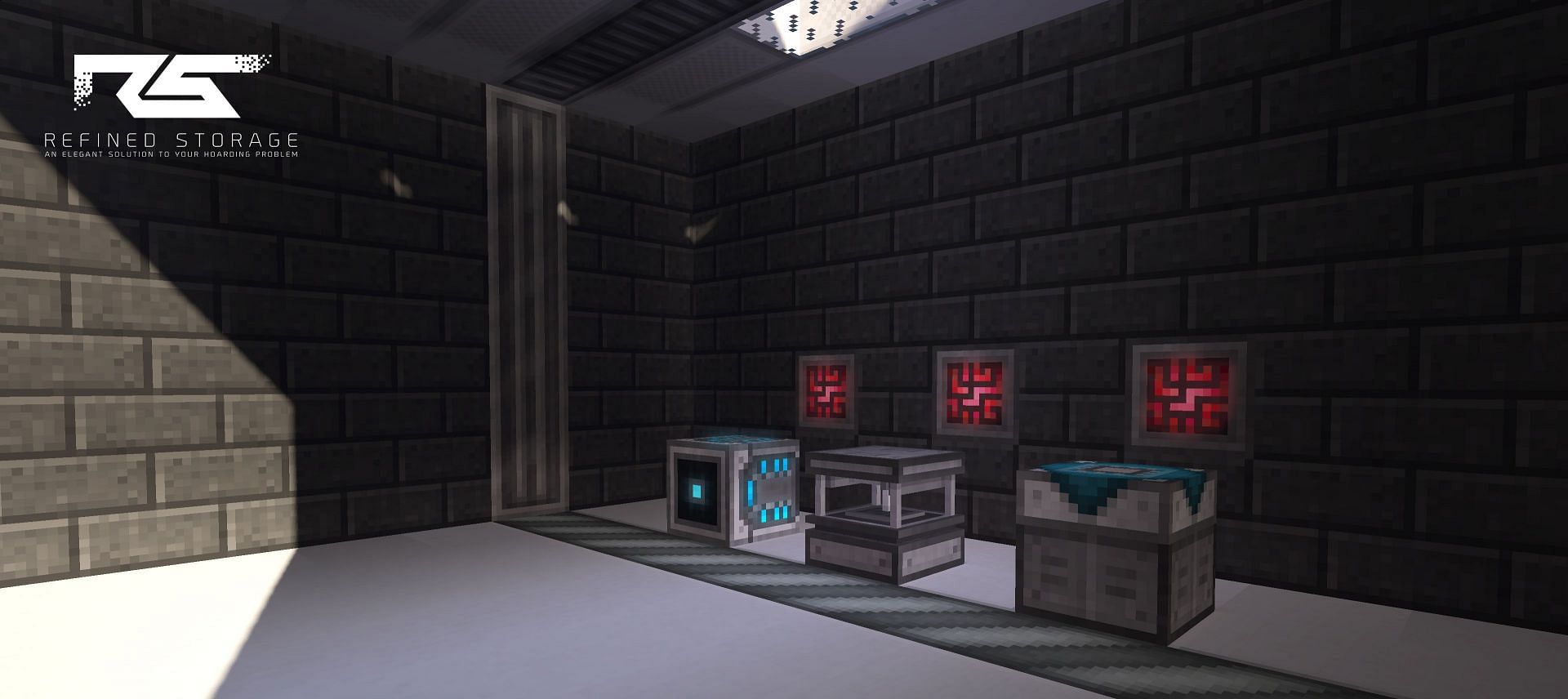 The Refined Storage mod&#039;s various blocks are interconnected for easy item/block access (Image via Raoulvdberge/CurseForge)