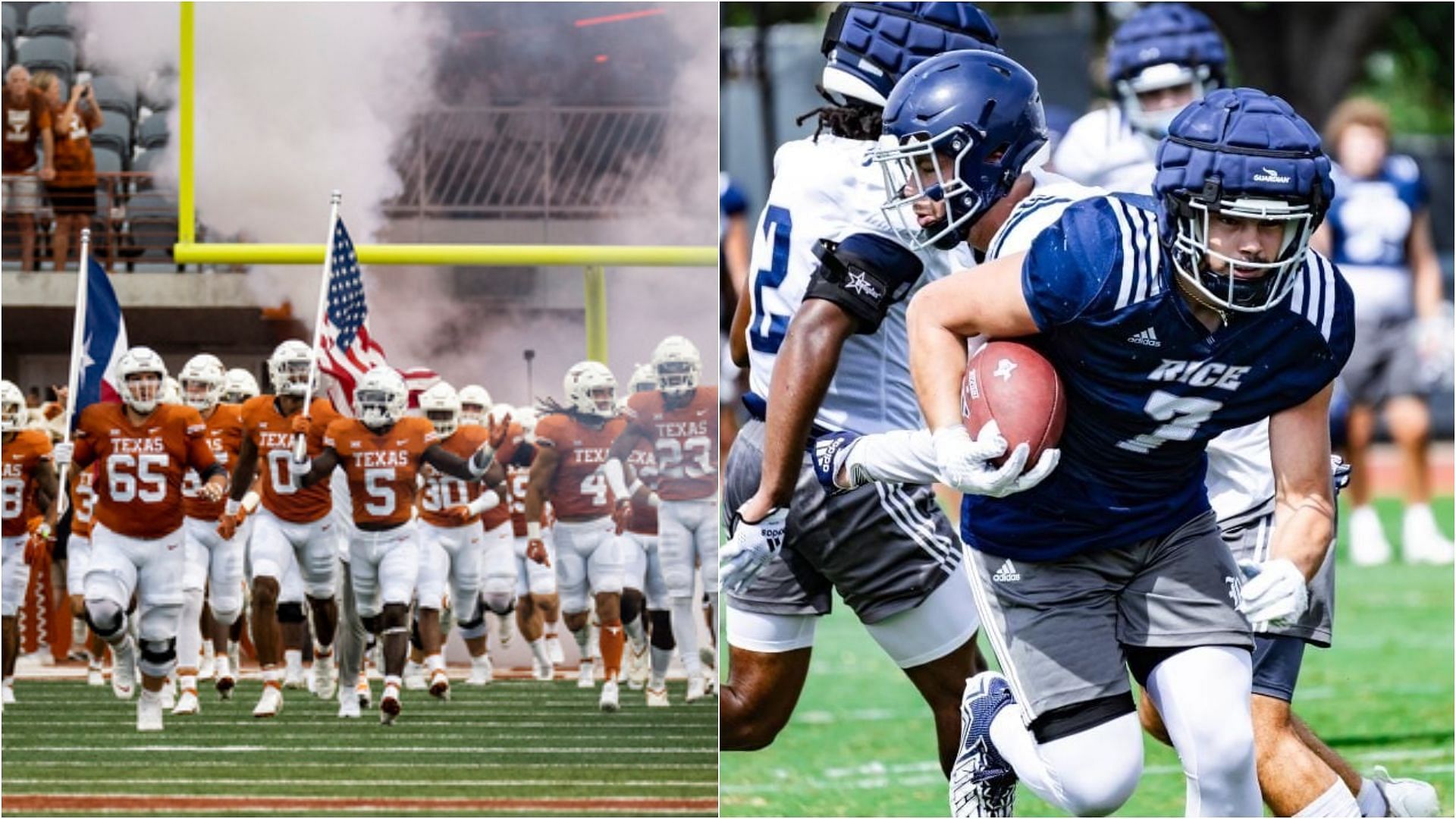 The Texas Longhorns are going against the Rice Owls in Week 1