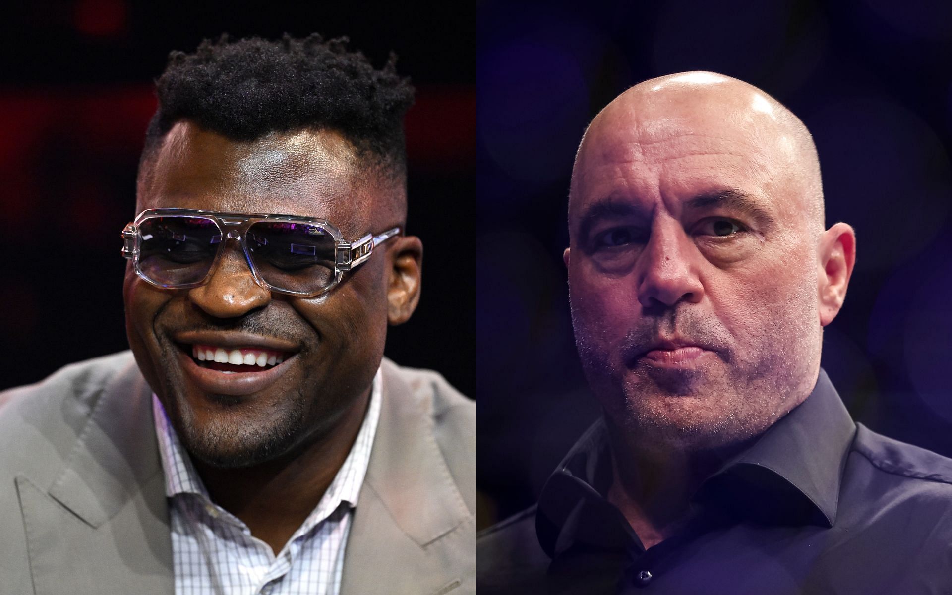 Francis Ngannou (Left); Joe Rogan (Right) [*Image courtesy: Getty Images]