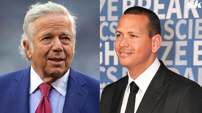Alex Rodriguez receives exclusive Nike Air Force 1s sneakers signed by Patriots CEO Robert Kraft