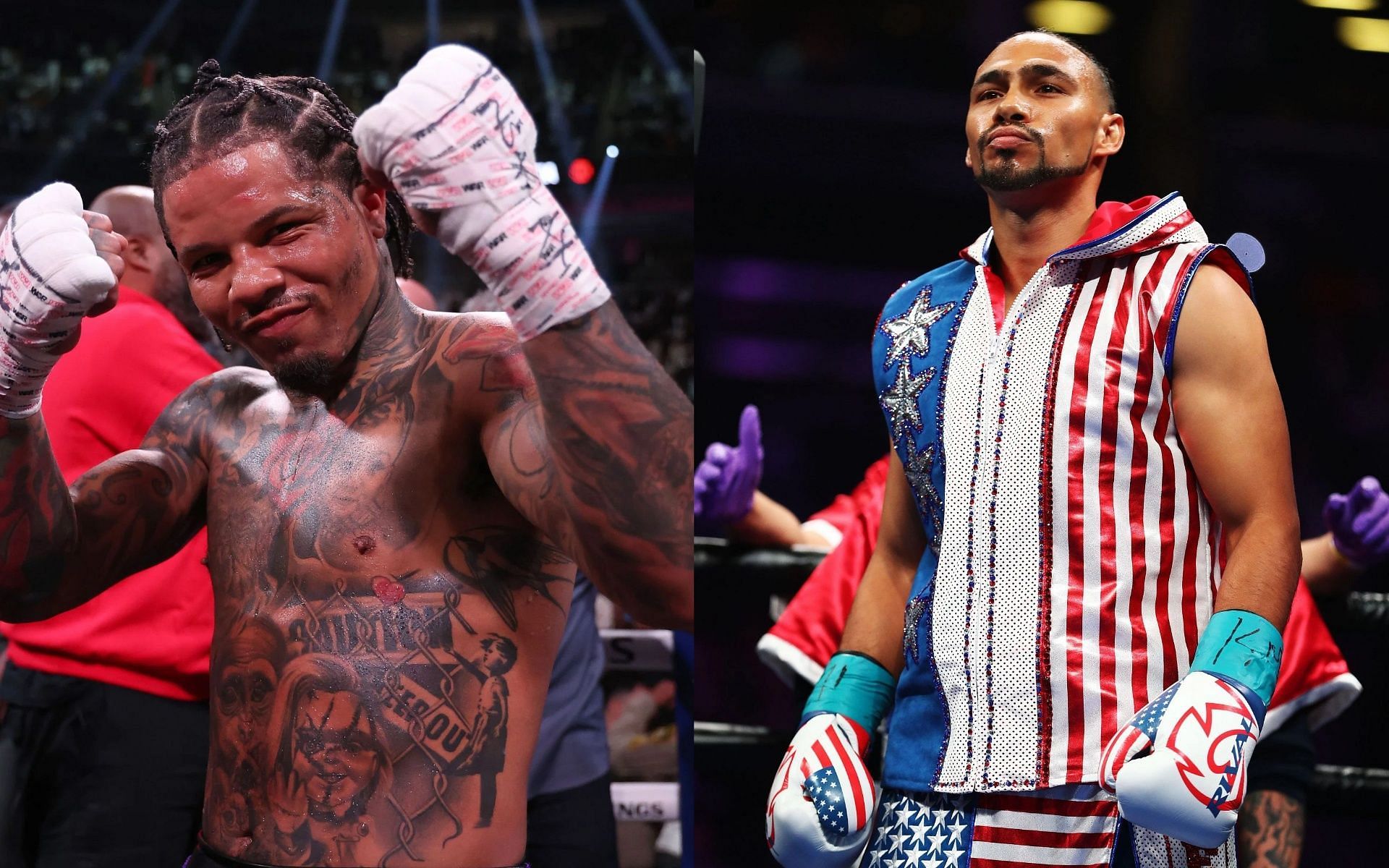 Gervonta Davis (L), and Keith Thurman (R).