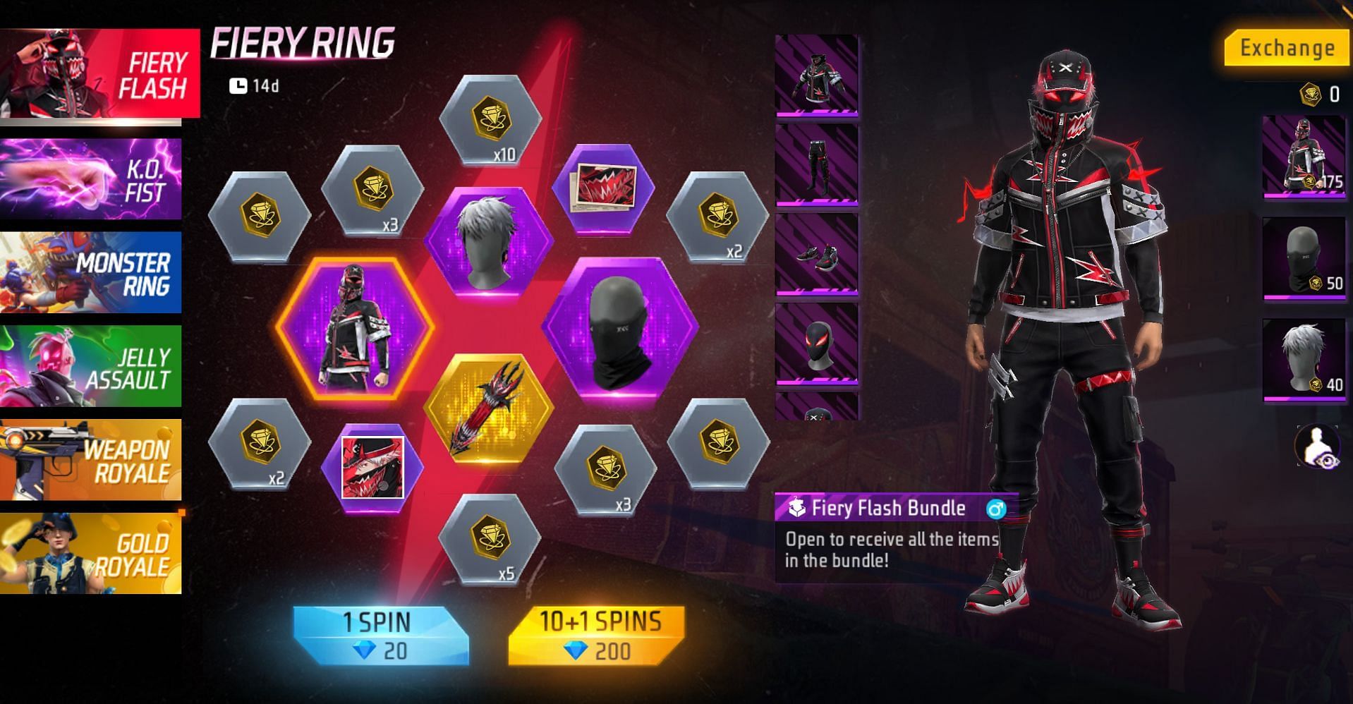 Fiery Ring event interface (Image via Garena)