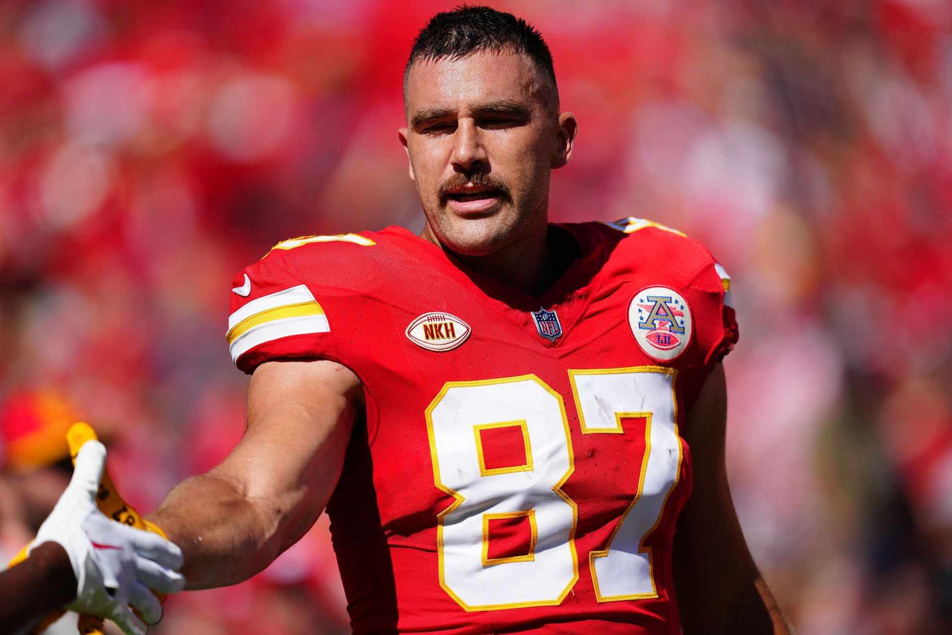 Travis Kelce at Chicago Bears v Kansas City Chiefs