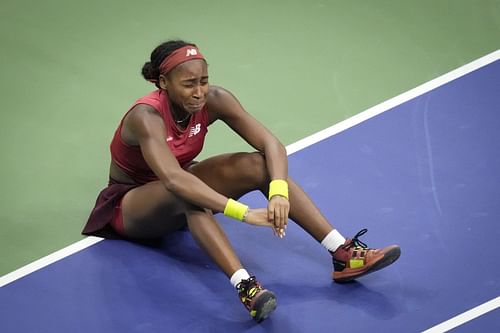 Coco Gauff after beating Aryna Sabalenka in the US Open