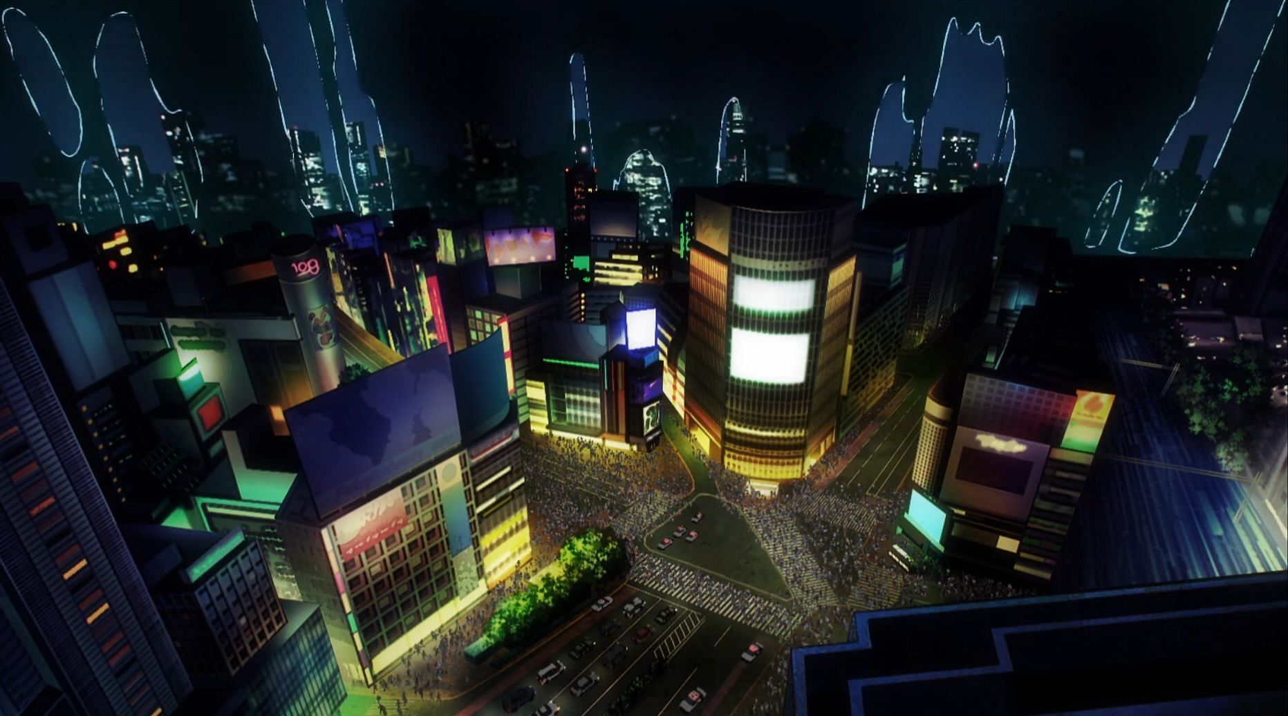 Shibuya as seen in Jujutsu Kaisen season 2 (Image via MAPPA)