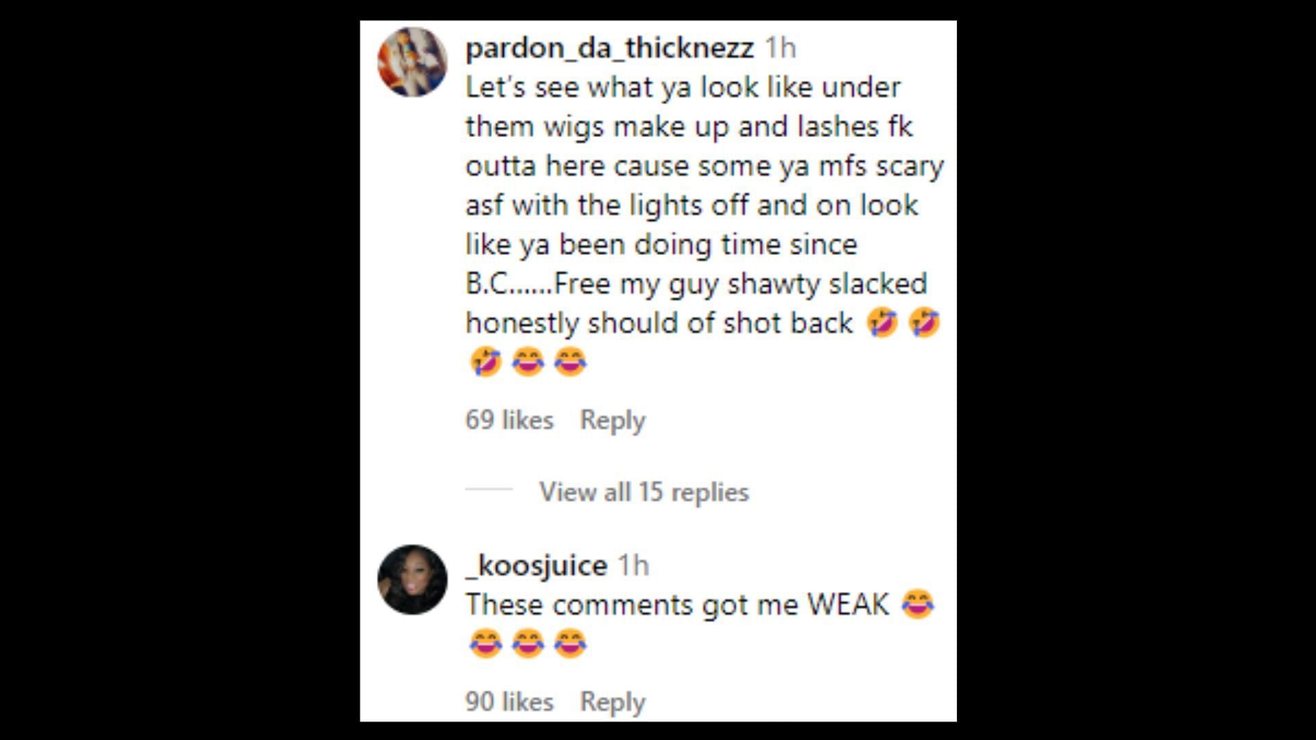 Netizens share their reaction to the mugshot (Image via theshaderoom/Instagram)