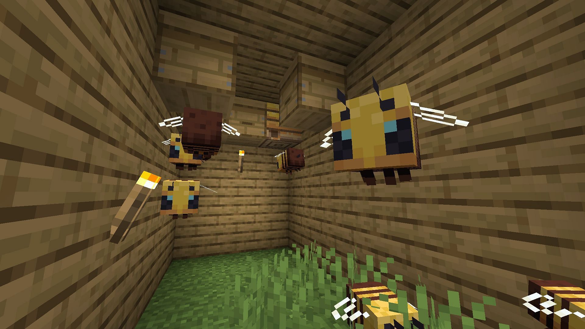 Bees are neutral arthropods in Minecraft (Image via Mojang)